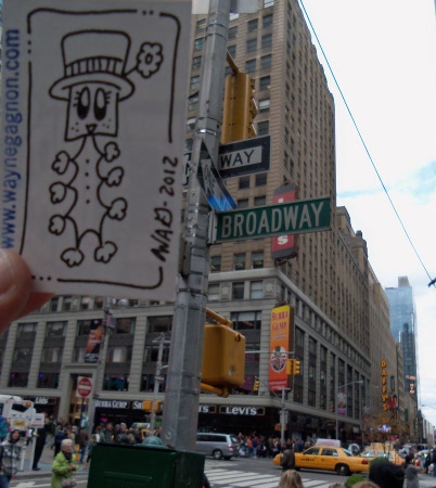 Wayne Gagnon - Sketch Cards New York City - Broadway