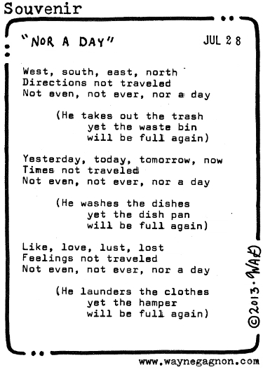Wayne Gagnon - Souvenir Poem - Nor a Day